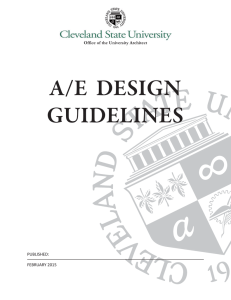 A/E  DESIGN GUIDELINES Office of the University Architect PUBLISHED: