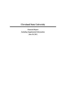 Cleveland State University  Financial Report Including Supplemental Information