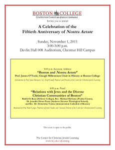 Nostra Aetate A Celebration of the Fiftieth Anniversary of