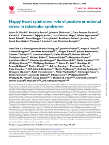Happy heart syndrome: role of positive emotional stress in takotsubo syndrome