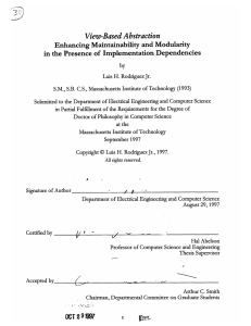 View-Based  Abstraction by Enhancing Maintainability and Modularity