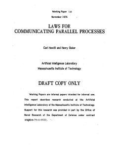 LAWS  FOR COMMUNICATING  PARALLEL  PROCESSES
