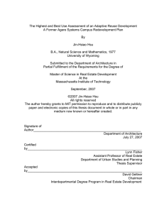 The Highest and Best Use Assessment of an Adaptive Reuse... A Former Agere Systems Campus Redevelopment Plan