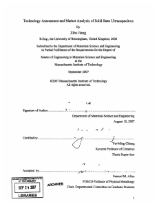 Technology  Assessment  and Market Analysis  of Solid... Zibo Jiang