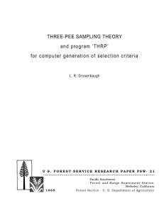 THREE-PEE SAMPLING THEORY and program ‘THRP’ for computer generation of selection criteria