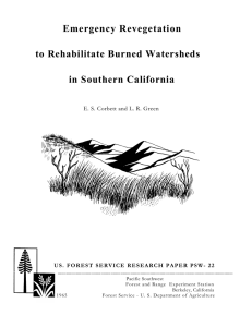 Emergency Revegetation to Rehabilitate Burned Watersheds in Southern California