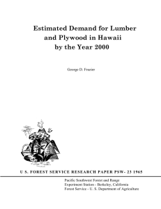 Estimated Demand for Lumber and Plywood in Hawaii by the Year 2000