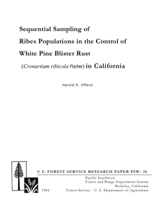 Sequential Sampling of Ribes Populations in the Control of in California