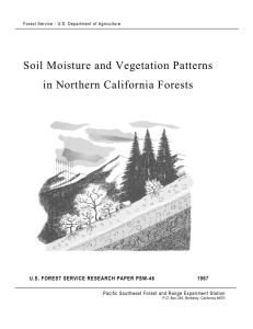 Soil Moisture and Vegetation Patterns in Northern California Forests