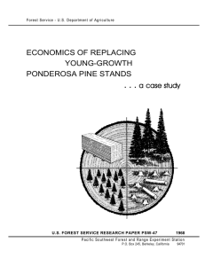 . . . ECONOMICS OF REPLACING YOUNG-GROWTH PONDEROSA PINE STANDS