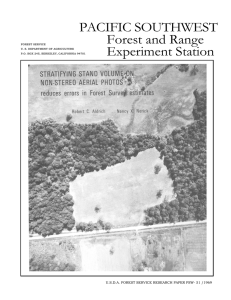 PACIFIC SOUTHWEST Forest and Range Experiment Station