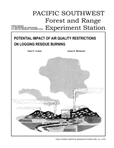 PACIFIC SOUTHWEST Forest and Range Experiment Station POTENTIAL IMPACT OF AIR QUALITY RESTRICTIONS