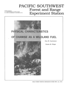 PACIFIC SOUTHWEST Forest and Range Experiment Station