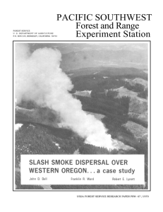 PACIFIC SOUTHWEST Forest and Range Experiment Station