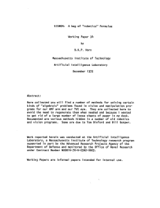 VISMEM: Working  Paper  34 B.K.P.  Horn