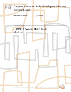 LIBPMK: A Pyramid Match Toolkit Computer Science and Artificial Intelligence Laboratory