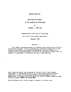 WORKING PAPER 58 MICHAEL  J. FREILING FUNCTIONS AND IN