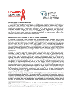 HIV/AIDS MONITOR: Concept Document