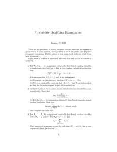 Probability Qualifying Examination January 7, 2011