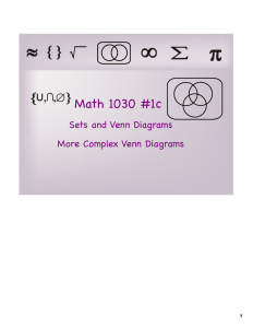 Math 1030 #1c ∪,  , ∅ ∩