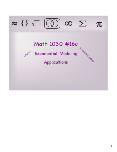 Math 1030 #16c Exponential Modeling Applications rad