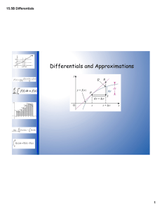 Differentials and Approximations 15.5B Differentials 1