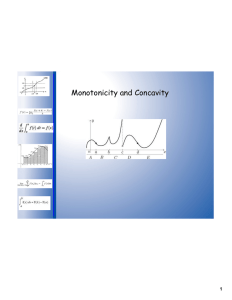 Monotonicity and Concavity 1