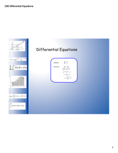 Differential Equations 23B Differential Equations 1