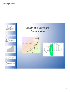 Length of a Curve and Surface Area 31B Length Curve 1