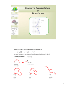 Parametric Representations of Plane Curves