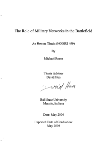 The Role of Military Networks in the Battlefield