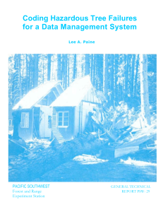 Coding Hazardous Tree Failures for a Data Management System PACIFIC SOUTHWEST