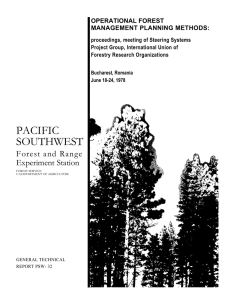 OPERATIONAL FOREST MANAGEMENT PLANNING METHODS: