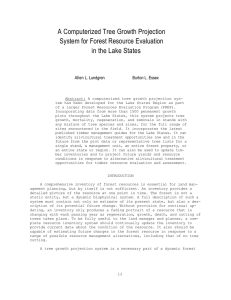 A Computerized Tree Growth Projection System for Forest Resource Evaluation