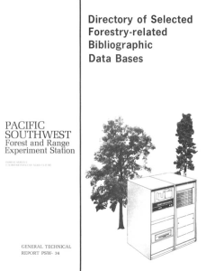 PACIFIC SOUTHWEST Directory  of  Selected Forestry-related