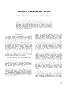 Visual Impacts in the Urban-Wildland Interface  1