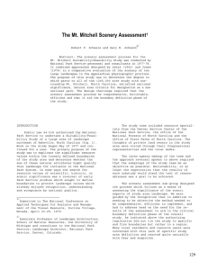 The Mt. Mitchell Scenery Assessment  1