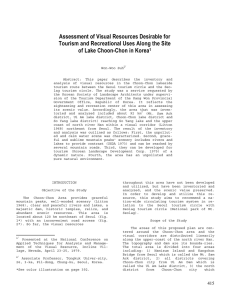 Assessment of Visual Resources Desirable for of Lake Choon-Chon in Korea