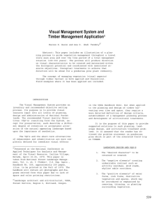 Visual Management System and Timber Management Application  1