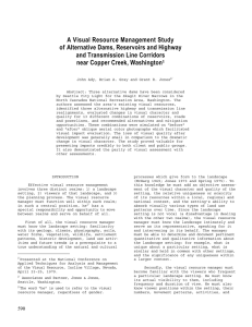 A Visual Resource Management Study of Alternative Dams, Reservoirs and Highway