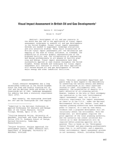 Visual Impact Assessment in British Oil and Gas Developments  1