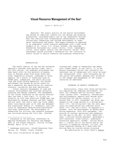 Visual Resource Management of the Sea  1