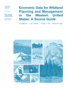 Economic Data for Wildland Planning and Management in the Western United