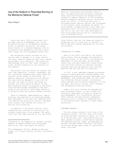 Use of the Helitorch in Prescribed Burning on  1