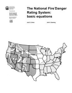 The National Fire Danger Rating System: basic equations