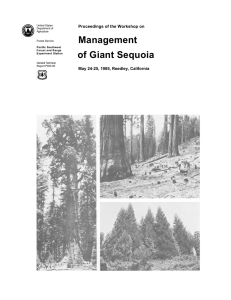 Management of Giant Sequoia Proceedings of the Workshop on