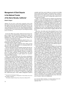 Management of Giant Sequoia