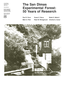 The San Dimas Experimental Forest: Years of  Research 50