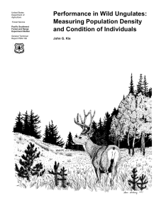 Performance in Wild Ungulates: Measuring Population Density and Condition of Individuals