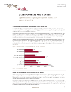 older workers and gender Differences in labor force participation, income and